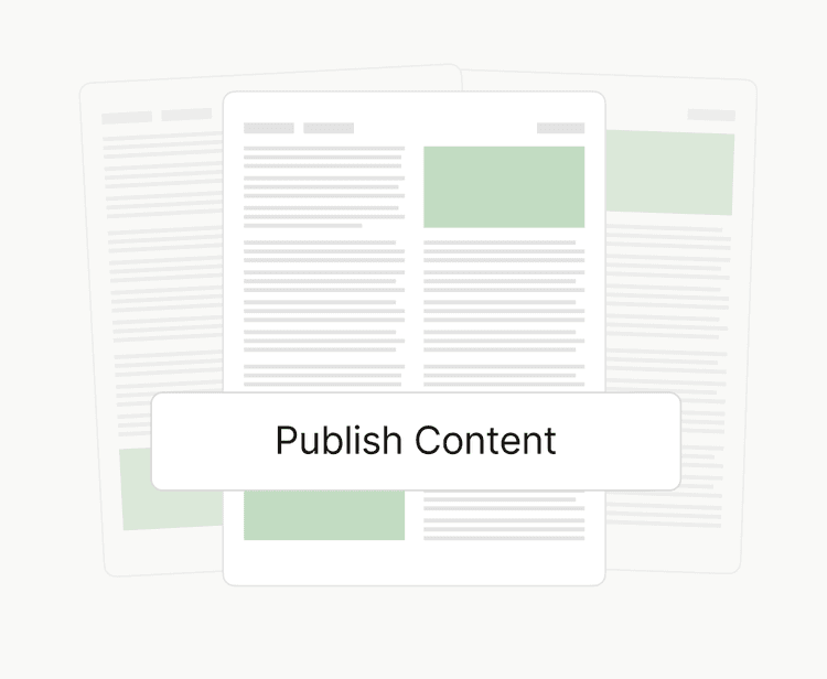 Illustration of Siftly publishing on-brand content to a CMS.